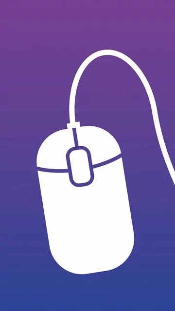 Lila Hintergrund mit weißem Maussymbol