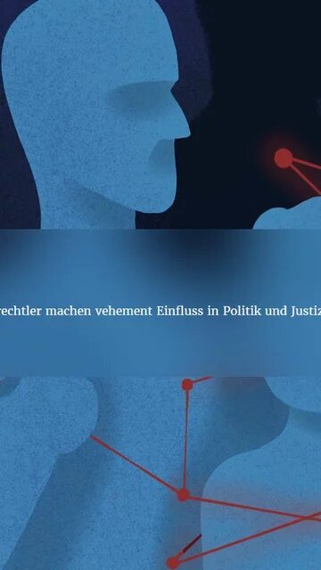 Illustration in blau: Figurative Abbildung einer heteronormativen Kleinfamilie. Zwischen der Familie und Schattenfiguren im Hintergrund sind rote Striche und Punkte, die auf ein Netzwerk hindeuten