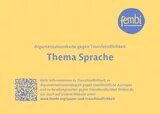 Gelber Hintergrund mit lila-blauer Schrift und QR-Code zur Website.