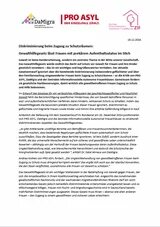 Erste Seite der Stellungnahme: Text und Logos auf weißem Hintergrund