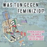 Publikationsinfos mit Hintergrundillustration : Hintergrund graue Mauer, vorne links ein Koffer mit Untensilien für Demos, z. B. Megafon, Plakate, Farbspühdosen etc.